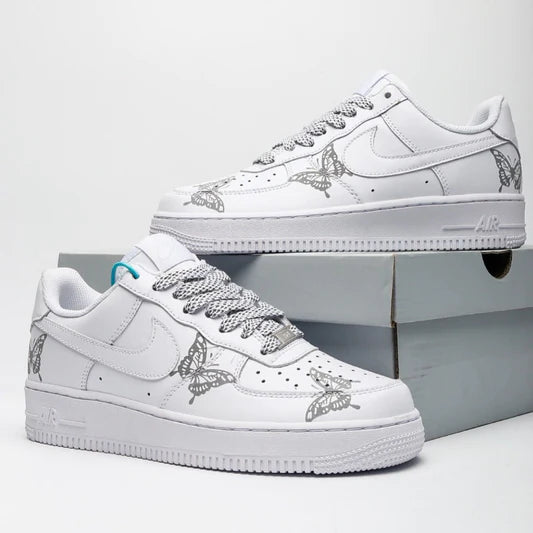 Custom LacedUp x Nike Air Force 1 Grey Butterflies